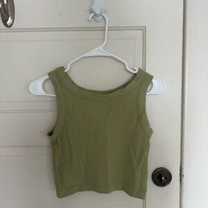 Cropped Green Tank Top